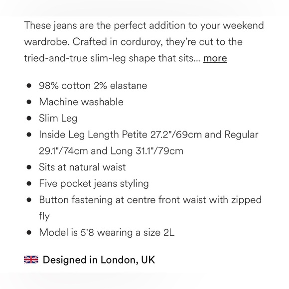 Boden Cord Slim Straight Jeans - Picture 12 of 12